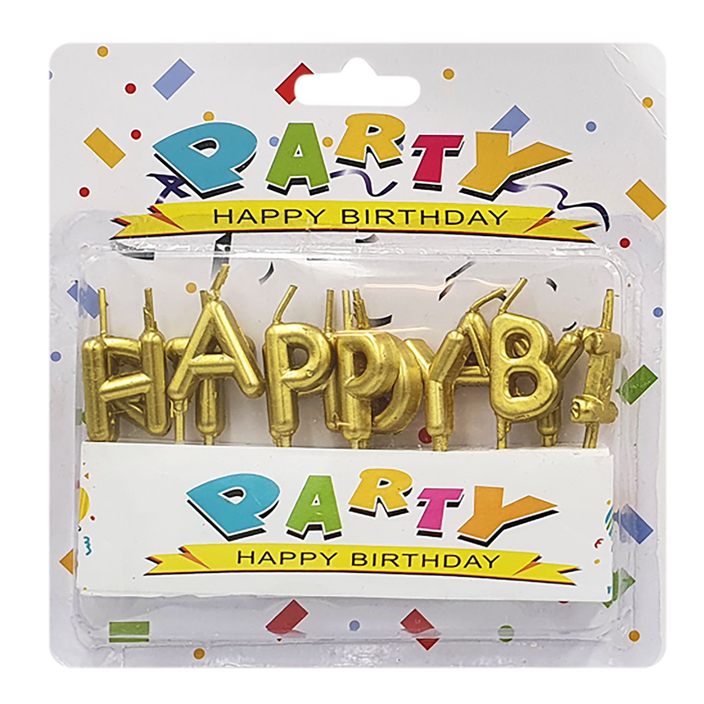 Metallic Happy Birthday Candles – Σετ Κεράκια Γενεθλίων (Golden Edition)