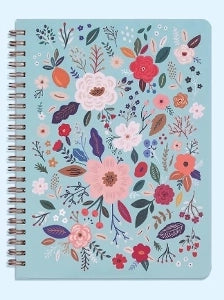Aesthetic Spiral Notebooks: Επιλογή Ροζ Gold ή Πολύχρωμα Λουλούδια