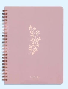 Aesthetic Spiral Notebooks: Επιλογή Ροζ Gold ή Πολύχρωμα Λουλούδια