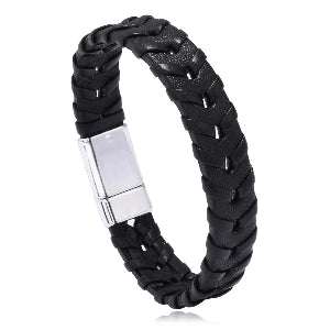 Vintage Punk Leather Bracelet – Ανδρικό Βραχιόλι από Δέρμα & Μέταλλο