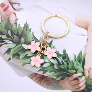 Μπρελόκ "Cherry Blossom" Μεταλλικό Λουλούδι με Σμάλτο - Assorted Colors (Τυχαία Επιλογή)